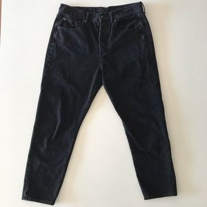 Black High Rise Girlfriend Jeans